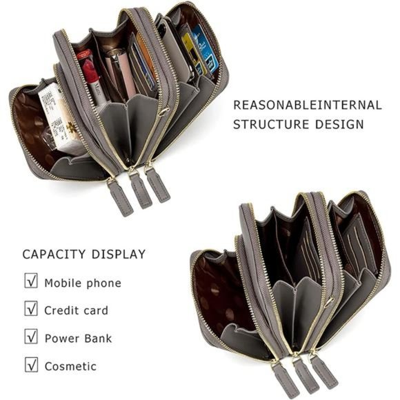 Small Crossbody Cell Phone Purse Women Mini Messenger Shoulder Handbag Wallet - Picture 2 of 6